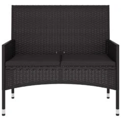 VidaXL - Tuinbank 2-zits - Zwart - Poly Rattan - Met Zwart Kussens -VIDAXL Winkel bca5b7c1755545918c3711216fe44128