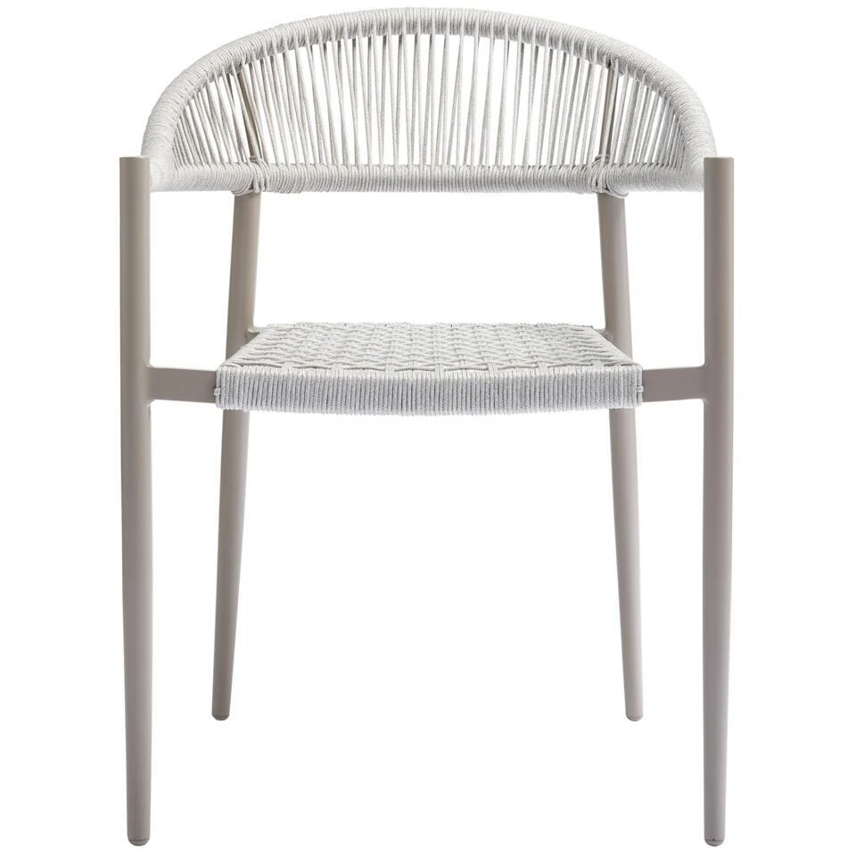 WOOOD Yellow Tuinstoel - Touw/Aluminium - Lichtgrijs - Set Van 2 5 WOOOD Yellow Tuinstoel - Touw/Aluminium - Lichtgrijs - Set Van 2 - Afbeelding 3