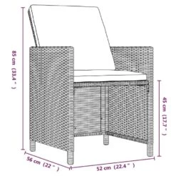 VidaXL - Tuinset - Zwart - Poly Rattan - 5 Stuks - Met Kussens -VIDAXL Winkel c014a7b1506f45889b22a85072265dca