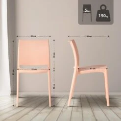 CLP Tuinstoel Meton Kunststof - Pfirsich -VIDAXL Winkel c082392a82124f16b77a78c64f773245