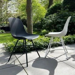 Nolon Noa-Pip Kunststof Tuinstoel Zwart - Zwart Onderstel -VIDAXL Winkel c0f4f792f1ec458c921aa2119f4cc876