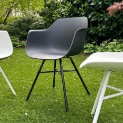 Nolon Noa-Puk Kunststof Tuinstoel Zwart - Zwart Onderstel -VIDAXL Winkel c13ed7d96bed4496a31ee9c21139e85e