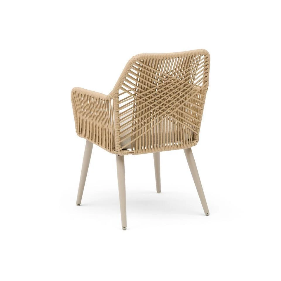 Tuinset 4 Personen 125 Cm Aluminium/rope Taupe Coco Vedra/Matale 6 Tuinset 4 Personen 125 Cm Aluminium/rope Taupe Coco Vedra/Matale - Afbeelding 4