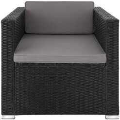 Tectake Wicker Fauteuil Lignano, Zwart -VIDAXL Winkel c27e60d3bc864d008c9eeca7da8bf85f