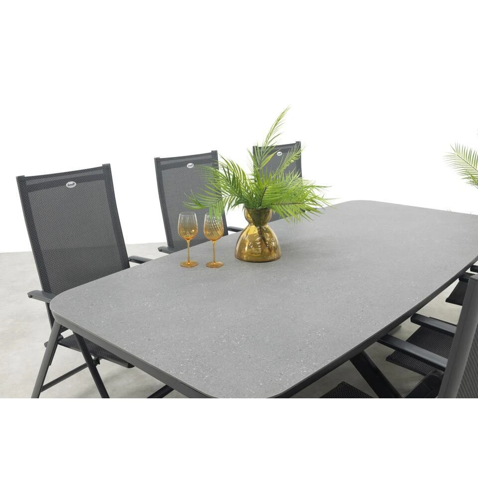 Hartman Napoli/Soreno Deens Ovale Verstelbare Tuinset 240x110 Cm. - Licht Grijs 8 Hartman Napoli/Soreno Deens Ovale Verstelbare Tuinset 240x110 Cm. - Licht Grijs - Afbeelding 6