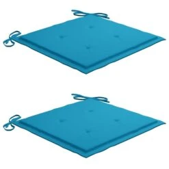VidaXL - Tuinstoelen Met Kussens - Blauw - Massief Acaciahout - 2 Stuks -VIDAXL Winkel c3df9470ad1f4afe957192ba40517596