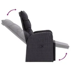 VidaXL - Tuinstoelen - Zwart - Poly Rattan - 2 Stuks - Verstelbaar - Met Kussens 22 VidaXL - Tuinstoelen - Zwart - Poly Rattan - 2 Stuks - Verstelbaar - Met Kussens -VIDAXL Winkel c3ed98042eea4162bafb06fca055bb88