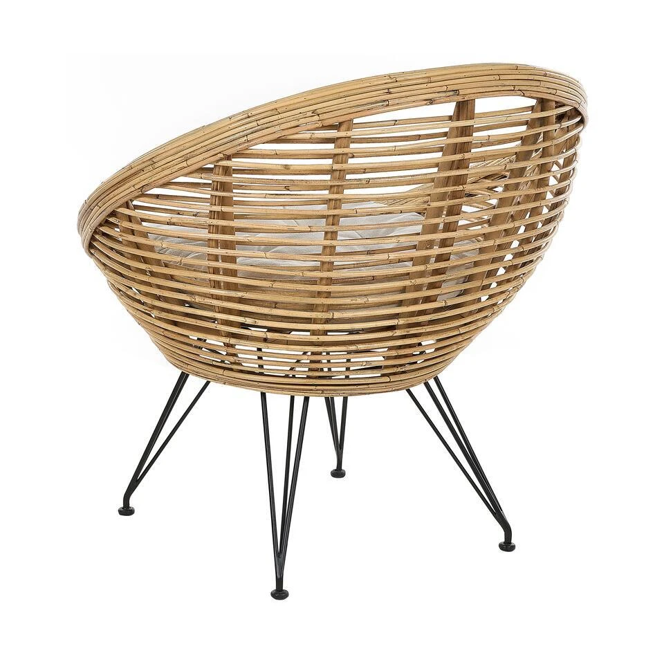 MARATEA - Tuinstoel Set Van 2 - Lichtbeige - Rotan 9 MARATEA - Tuinstoel Set Van 2 - Lichtbeige - Rotan - Afbeelding 7