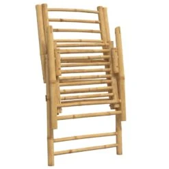 VidaXL - Inklapbaar Tuinstoelen Met Kussens - Bamboe - 4 Stuks -VIDAXL Winkel c672271e6e95401bb332d76566ede6e6