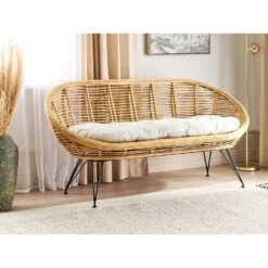 MARATEA - Tuinbank - Lichtbeige - Rotan -VIDAXL Winkel c74934fa333d41ccb53cf44997b1343b