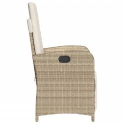 VidaXL - Verstelbare Tuinstoel Met Voetensteun - Beige - Poly Rattan -VIDAXL Winkel c82efe16f58342a99a5e75e473ac0aa0