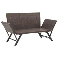 VidaXL Tuinbank Met Kussens 176 Cm Poly Rattan Bruin -VIDAXL Winkel cb1810c39a524fc3892161c8aa5cd008