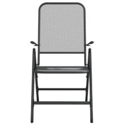 VidaXL - Inklapbare Tuinstoel - Antraciet - Metaal - 2 Stuks -VIDAXL Winkel cb491f398db04969ab9dbc649ee694a6