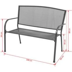 VidaXL Tuinbank 108 Cm Staal En Mesh Antraciet -VIDAXL Winkel cc8b62d0f65f4658a1314e617bf8eddd
