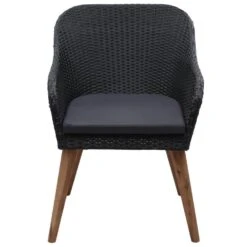 VidaXL 2x Tuinstoel Met Kussens Poly Rattan Zwart Buitenstoel Zitstoel Stoel -VIDAXL Winkel cc8dabddfa4643e78619573a4b7263de