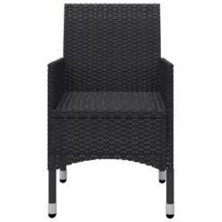 VidaXL - 5-delige Tuinset - Zwart - Poly Rattan En Hout - 85x85 Cm -VIDAXL Winkel cd39bb191fd84deca6aec7565ca71582