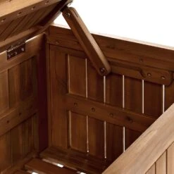 SOVANA - Tuinbank Met Opbergruimte - Lichthout/Taupe - Acaciahout -VIDAXL Winkel cd3cd5c8c86f4ed9a206e8cd4a0ff19f 1