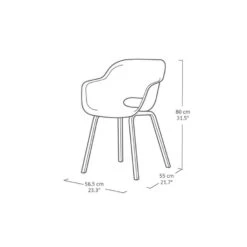 Keter Noa Tuinstoel - 2 Stuks - 55x56.5x80cm - Metalen Onderstel - Vintage Green -VIDAXL Winkel ce1053fa799a41e88da516766363f885 1