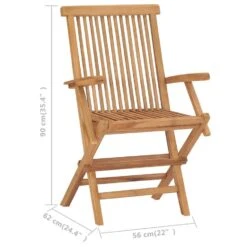VidaXL - Tuinstoelen - 3 Stuks - Massief Teakhout - Inklapbaar -VIDAXL Winkel cebedc28ec424fd382fe2cfc2b43cfc2