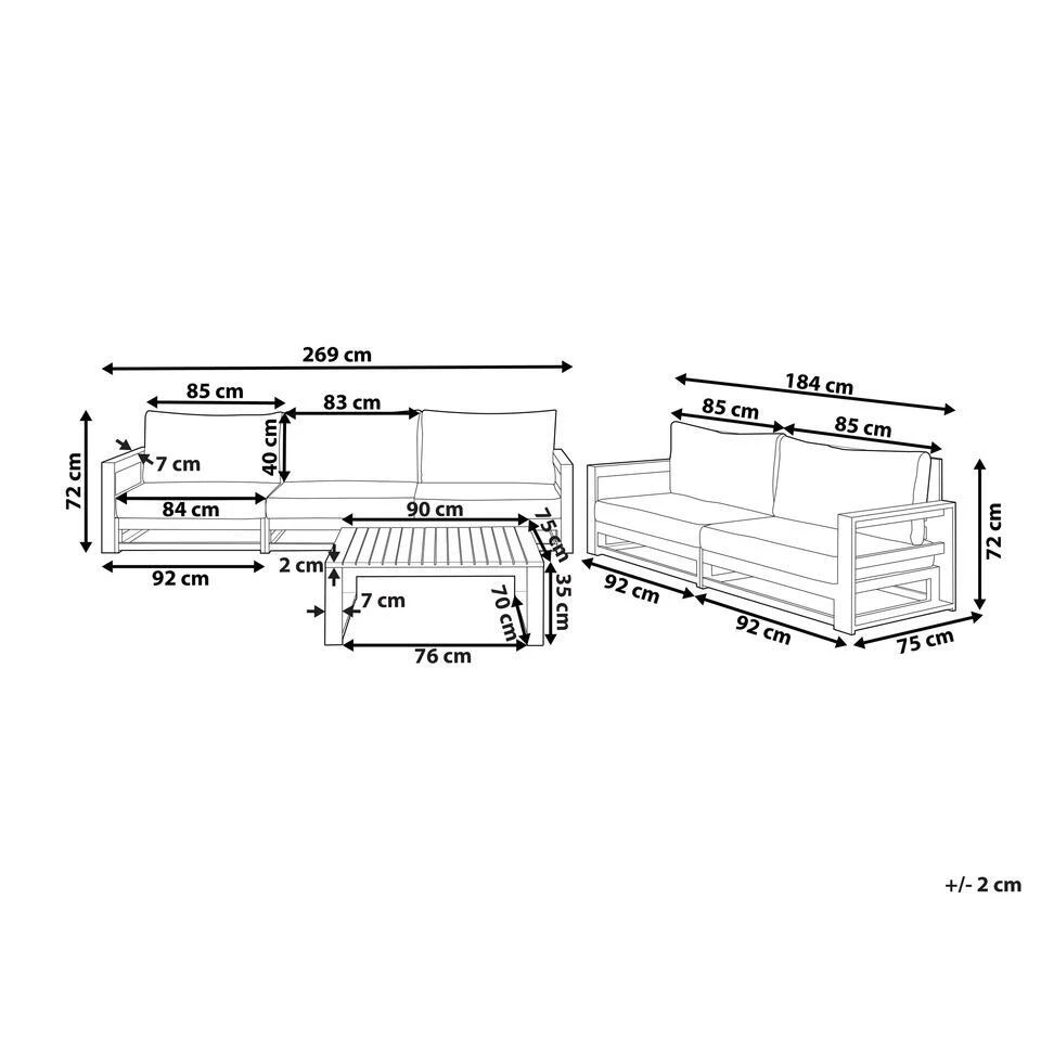 Beliani Zitgroep TIMOR - Donkere Houtkleur Fsc® Gecertificeerd Acaciahout 4 Beliani Zitgroep TIMOR - Donkere Houtkleur Fsc® Gecertificeerd Acaciahout - Afbeelding 2
