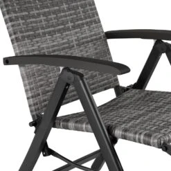 Tectake Wicker Tuinstoel Opklapbaar Met Aluminium Frame En Voetsteun, Grijs -VIDAXL Winkel cf1f7c48475f47aeb52f8b263c0f651a