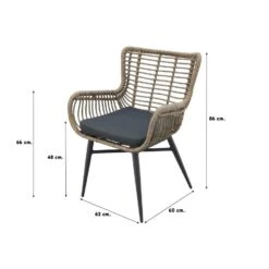 VDG Set Van 4 - Jasmine Dining Tuinstoel - Naturel -VIDAXL Winkel cf5a79c4091d4d42bb507eba7cd3f7a4