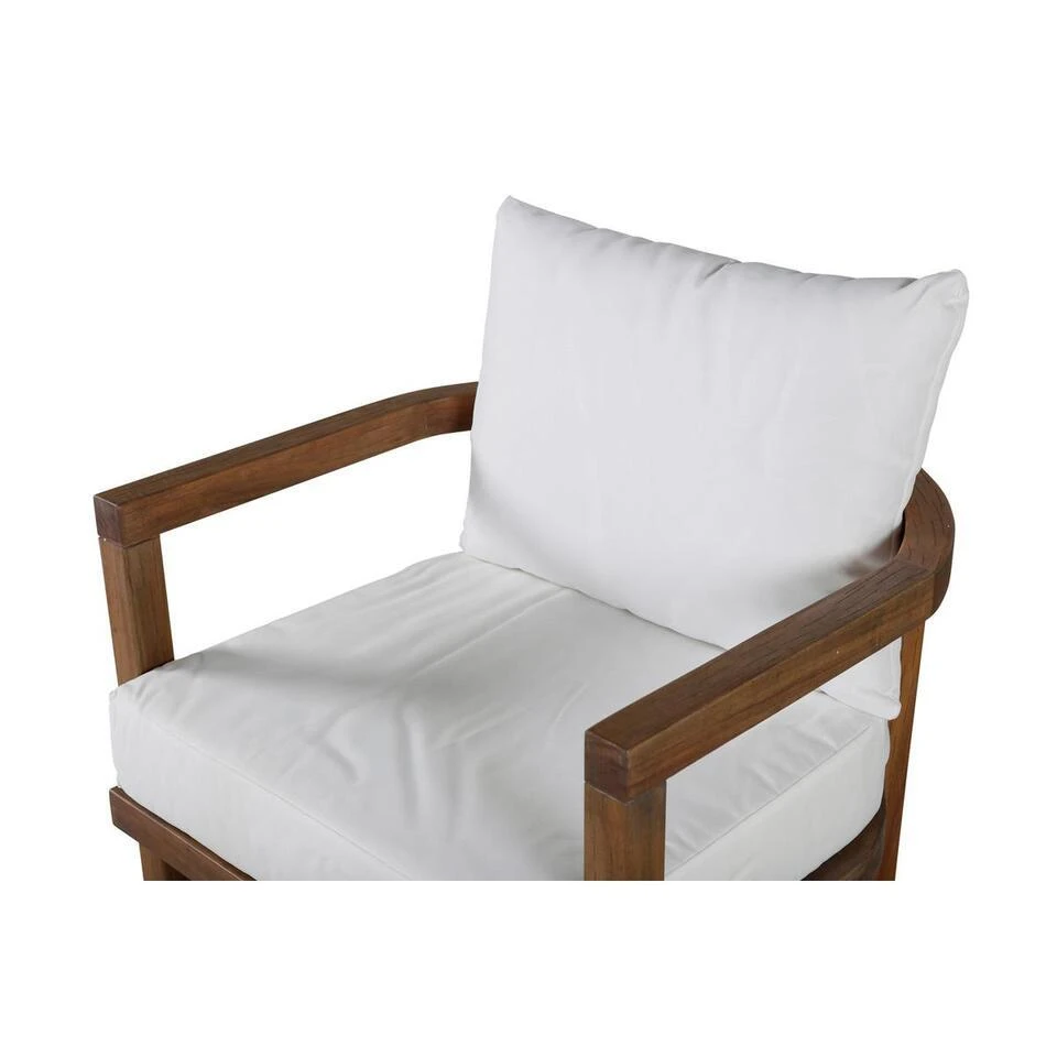 Svea - Abdul Loungestoel - Acaciahout - Naturel/wit 6 Svea - Abdul Loungestoel - Acaciahout - Naturel/wit - Afbeelding 4