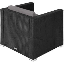 Tectake Wicker Fauteuil Lignano, Zwart -VIDAXL Winkel d10a0ed6f77247f98d15a2badad2e764