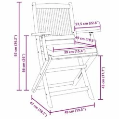VidaXL - Buiten Zitplaatsen - Grijs - Massief Acaciahout - 49 X 57,5 X 92cm -VIDAXL Winkel d31414092a15413b8345eda459d3c585