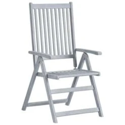 VidaXL Tuinstoelen 2 St Verstelbaar Massief Acaciahout Grijs -VIDAXL Winkel d3765b79b68a4bd1b4ec67e98b4f8765