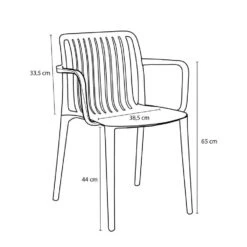 Mica Decorations Paloma Tuinstoel - Polypropyleen - Zwart -VIDAXL Winkel d42dc72128d641e283a9aa8fb6345e45