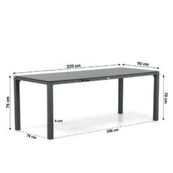 Tuinset 6 Personen 220 Cm Kunststof Grijs Lifestyle Garden Furniture -VIDAXL Winkel d468f619d7a5423abe89ae24b0f625ce