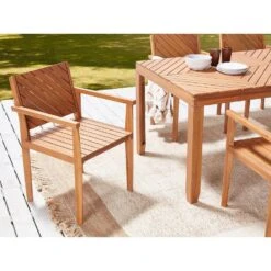 BARATTI - Tuinstoelen Set Van 4 - Lichtbruin - Acaciahout -VIDAXL Winkel d4f631af312d4c4bb281c80fb31aa6b9