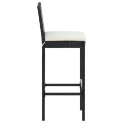 VidaXL - Tuinbarkrukken - Zwart - Poly Rattan - 2 Stuks - Met Kussens -VIDAXL Winkel da219bc359e84de1bc61e761b8fcd010