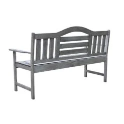 SenS-Line Nevada Tuinbank Met Uitklapbaar Tafeltje - Grijs - 150 Cm - Meranti H -VIDAXL Winkel da66001d646a498c8ff736fce0e45b28