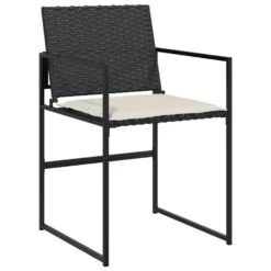 VidaXL - 4-zits Tuinset Wit Kussens - Inklapbaar - Zwart PE Rattan - 110x107 Cm 15 VidaXL - 4-zits Tuinset Wit Kussens - Inklapbaar - Zwart PE Rattan - 110x107 Cm -VIDAXL Winkel da800502503a41329b4501eed186da42