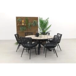 Garden Impressions Edison 148 Cm. - Ronde Tuinset / Jasmine Black -VIDAXL Winkel db0b68302d334a3a8e81b501dbb68a91