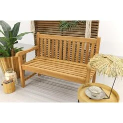 VDG Teak Houten Tuinbank Bison - 120 Cm -VIDAXL Winkel db9bbe062053412ebf2c8b6da1153673