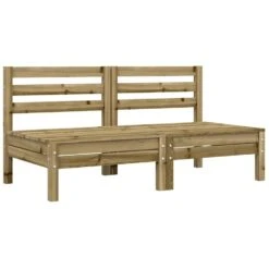 VidaXL - Tuinbanken Zonder Armleuninge - Bruin - Hout - 2 Stuks -VIDAXL Winkel dbd3ccc647fe4bef8e98c3b44bcd86ad