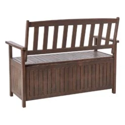 SOVANA - Tuinbank - Donkerhout/Wit - Acaciahout -VIDAXL Winkel dc85a07c30b445ea94c938193f499d62