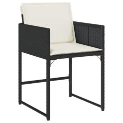 VidaXL - 5-delige Tuinset Wit Kussens - Zwart - PE Rattan En Glas - 110x106 Cm -VIDAXL Winkel dd1ba834de6f42be9b1e0f440b85cba1
