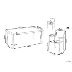 Beliani Tuintafelset GROSSETO - Zwart Veiligheidsglas, Rvs -VIDAXL Winkel de483ce11fd843b287c197397a7a438d