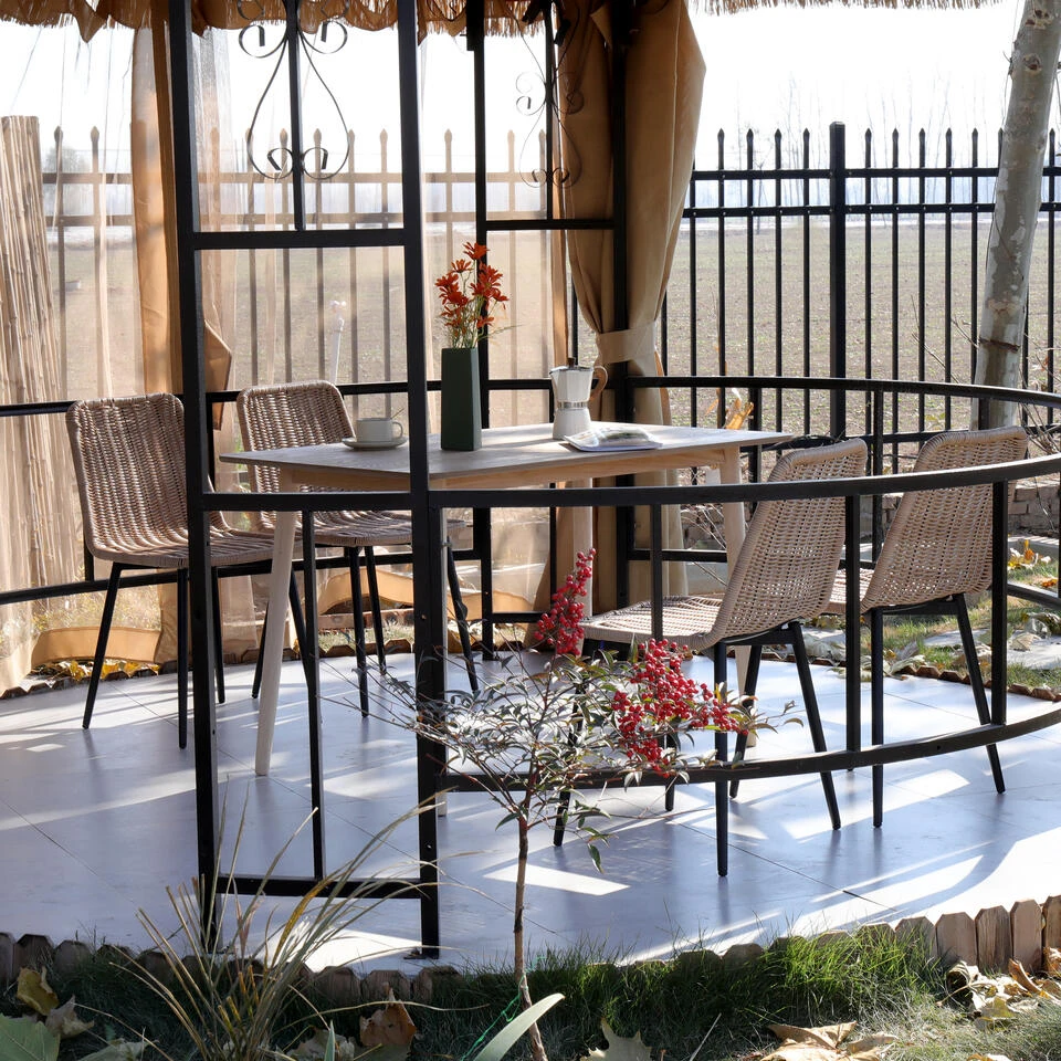 Set Van 4 Metalen Tuinstoelen 8 Set Van 4 Metalen Tuinstoelen - Afbeelding 6