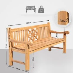 CLP Teakbank Florida 200 Cm 7 CLP Teakbank Florida 200 Cm -VIDAXL Winkel e004edca0ce74718b2ada44bdd46a1c0