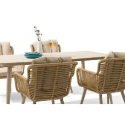 Tuinset 4 Personen 180 Cm Aluminium/wicker Taupe Coco Custa/Vienna -VIDAXL Winkel e0a768cd46fc4588b4ff16220df24e44