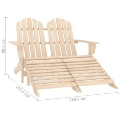 VidaXL - Tuinstoel 2-zits Adirondack - Bruin - Hout - Met Voetenban -VIDAXL Winkel e0a93ded2ccf41cb8f03cda7061d45c7
