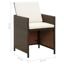 VidaXL - Diningstoelen - Kussens - Bruin - Poly Rattan - 4 Stuks - 52x56x85 Cm -VIDAXL Winkel e2ad46ab6a29491ba2e2d08730dfcff5