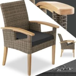 Tectake Wicker Stoel Rosarno, Natuur -VIDAXL Winkel e2bb09971a0042b996308175e7295397
