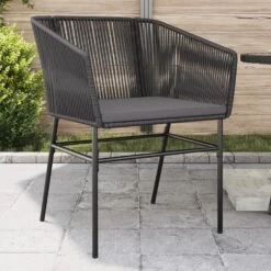VidaXL - Tuinstoelen - Kussens - Zwart - Poly Rattan - 2 Stuks -VIDAXL Winkel e302180f7f3149ddaaf65a41e445d288
