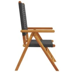 VidaXL - Tuinstoelen - Zwart - Acaciahout - 2 Stuks - 57x70x109 Cm -VIDAXL Winkel e3182a1342154afbac32111de5b66ffd